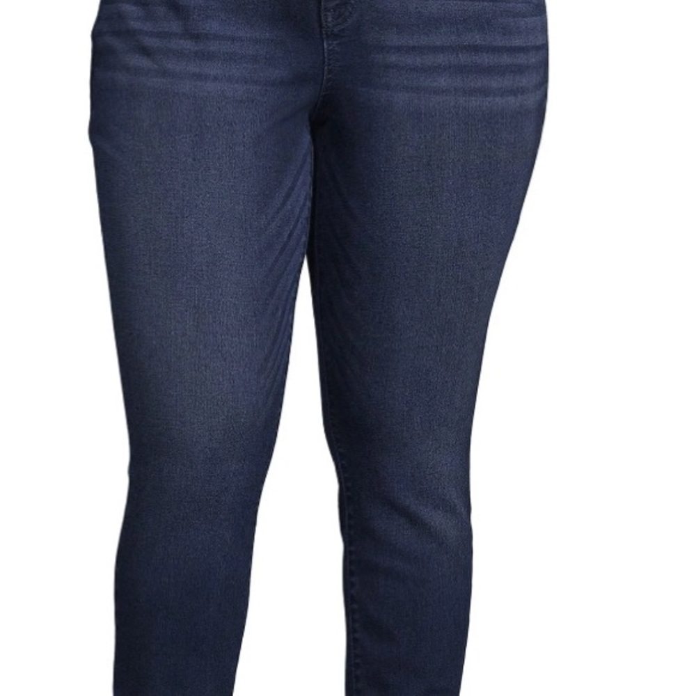 TERRA & SKY Womens Jeans Size 24W High Rise Skinny Jeans Distressed Stretch New
